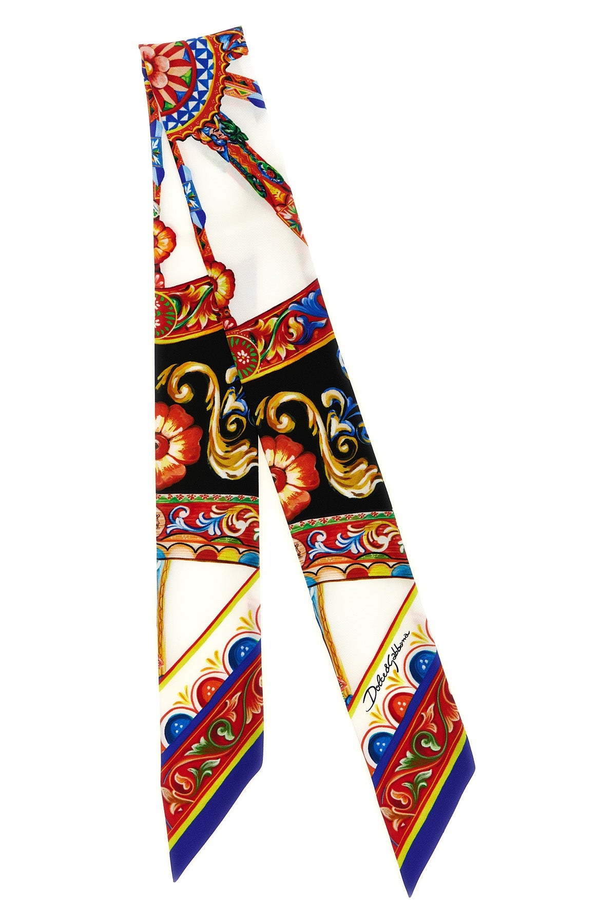 DOLCE amp; GABBANA OS carretto print silk twill bandeau