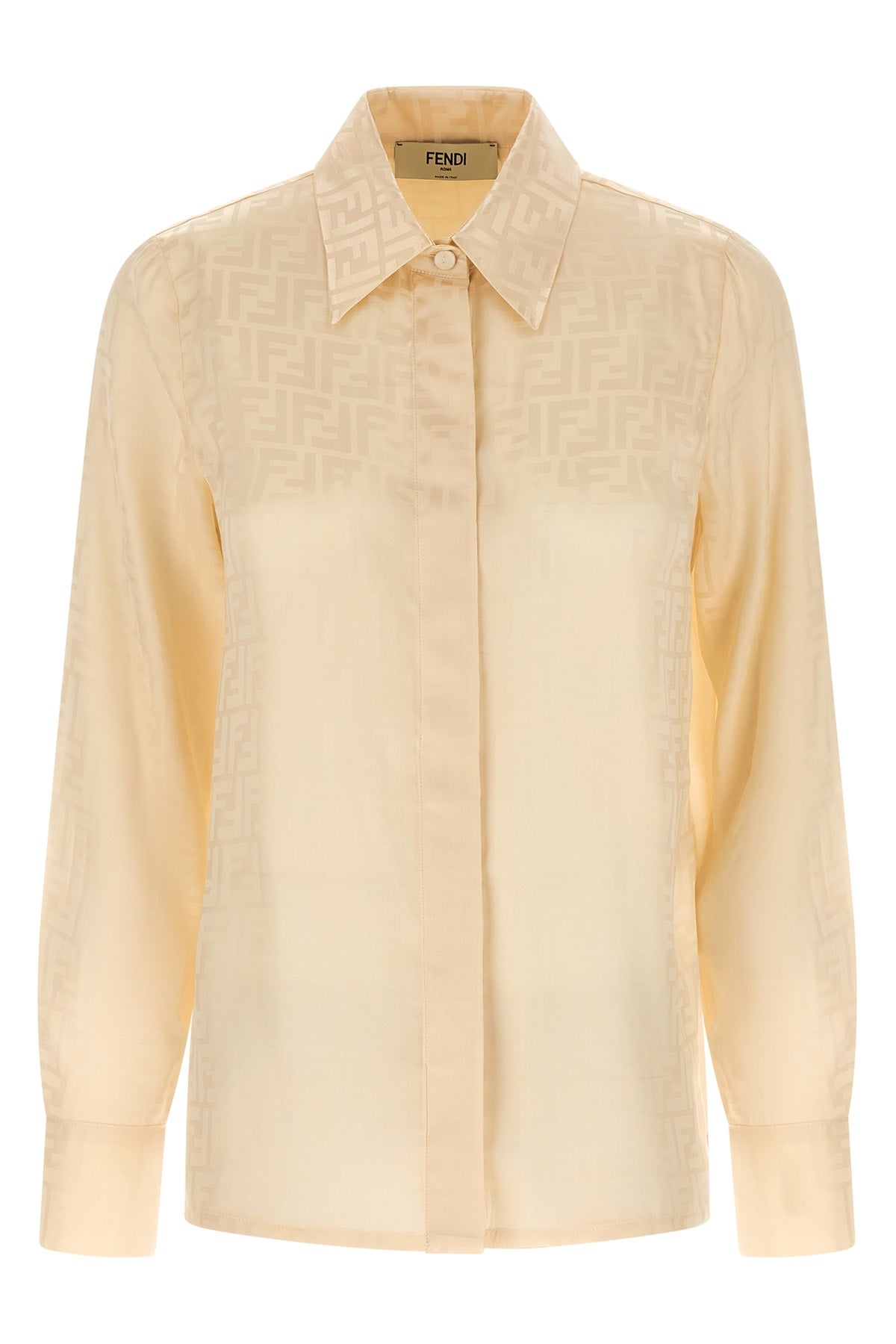 FENDI 40 all over ff knit silk shirt