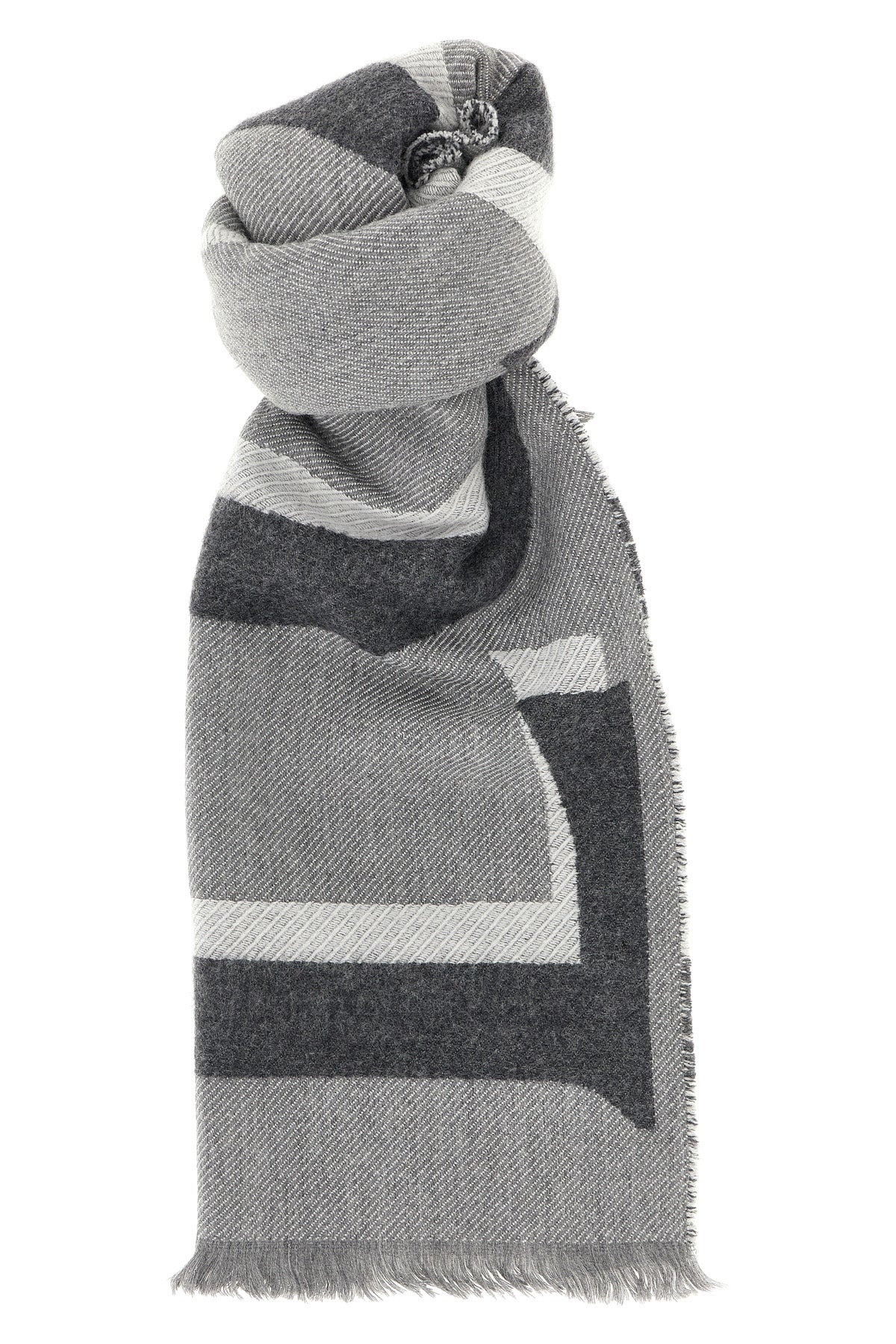 LOEWE OS double-sided wool and cashmere blend scarf