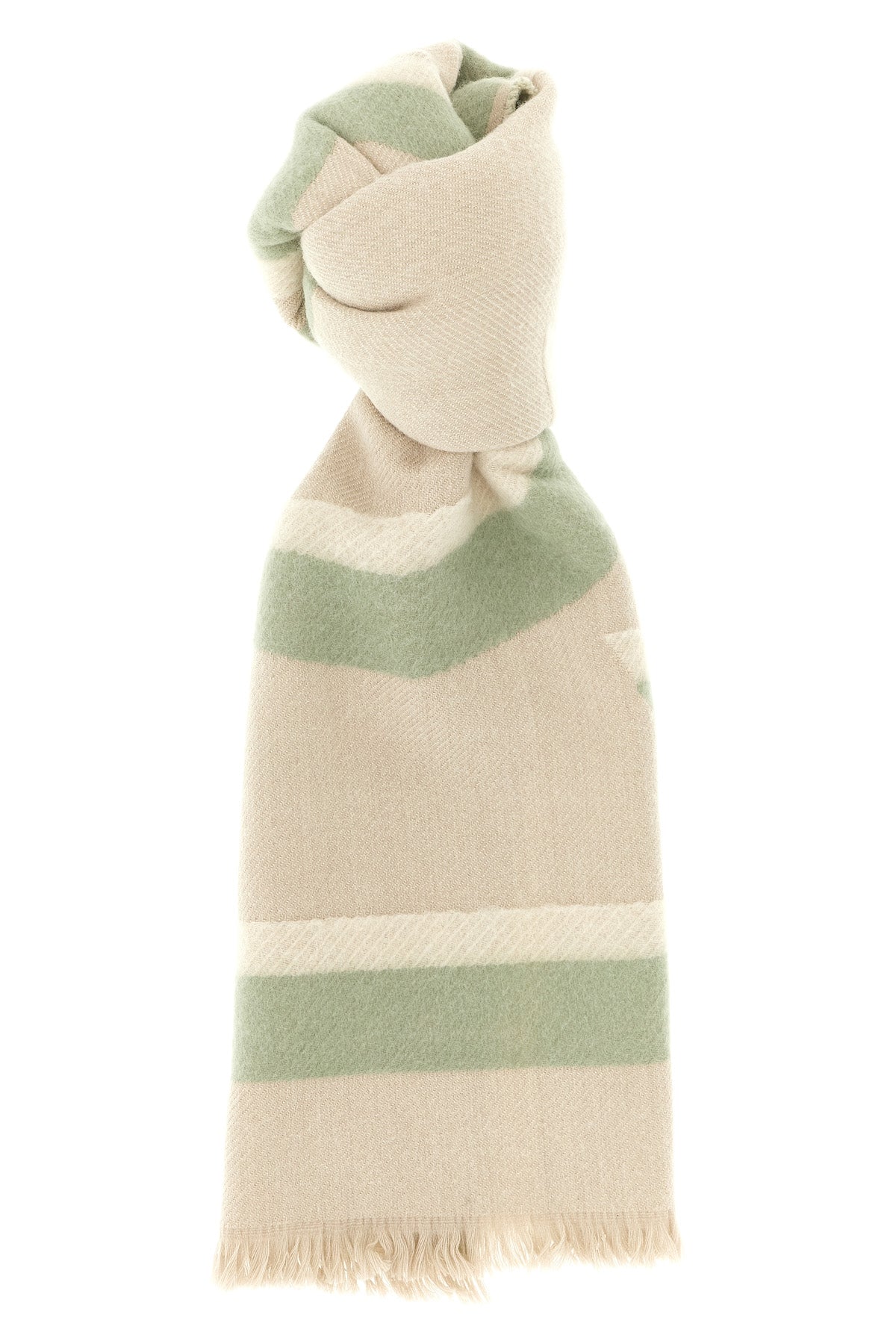 double-sided wool and cashmere blend scarf