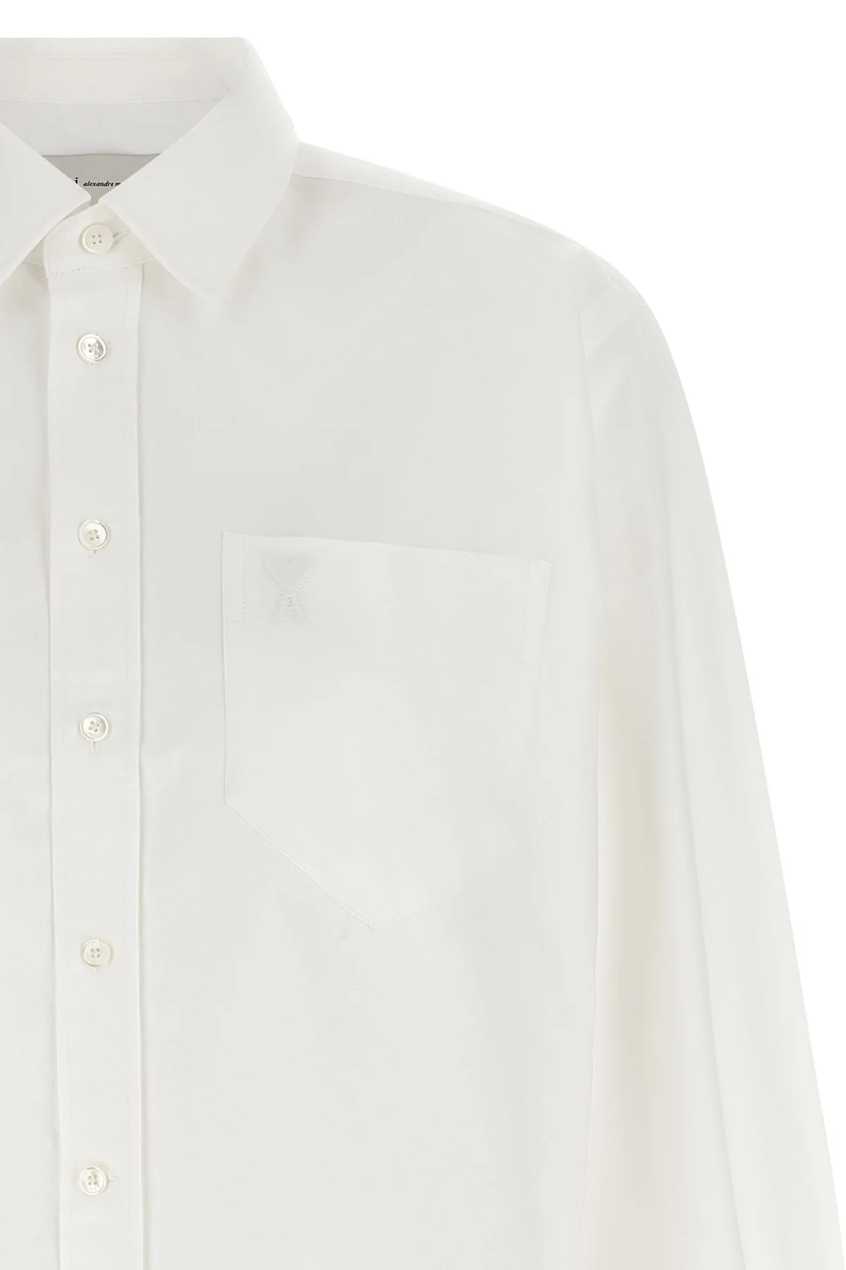 the ami paris shirt redefines traditional tailoring through a contemporary cropp