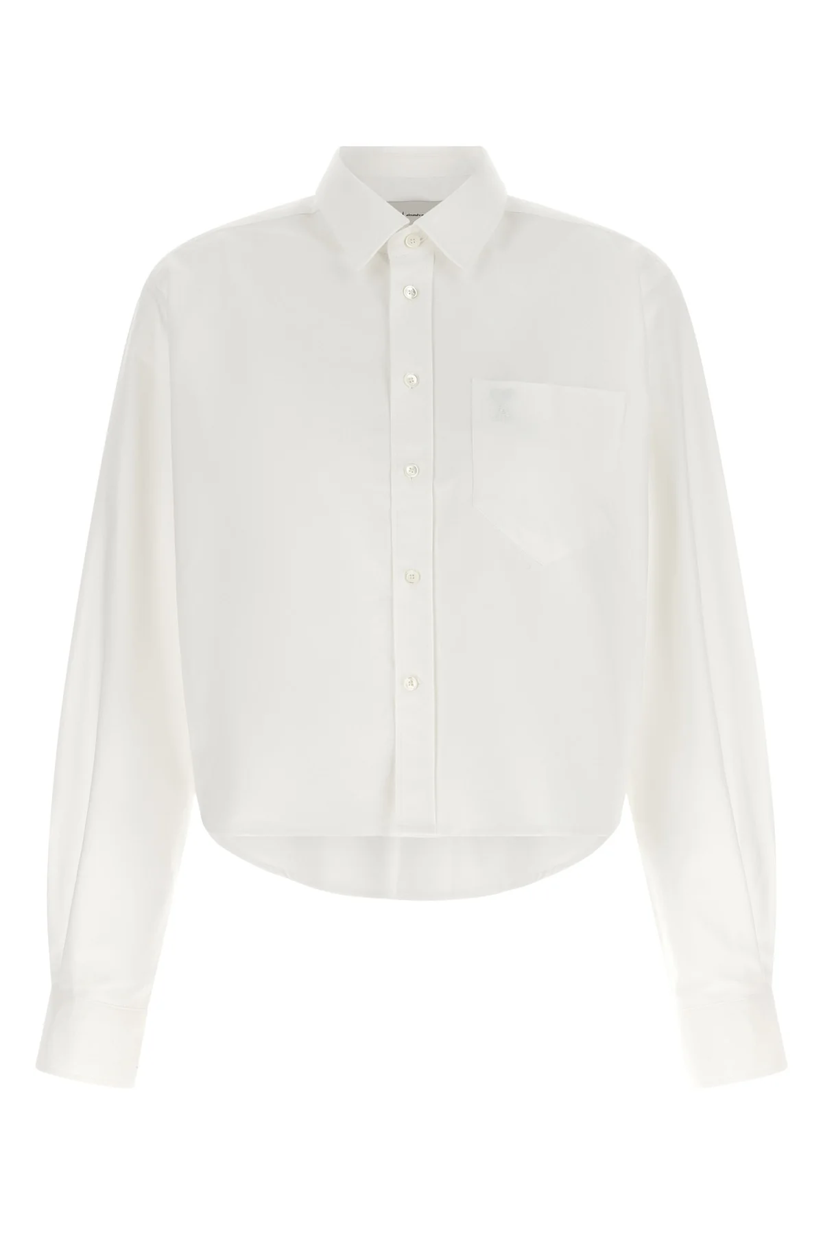 the ami paris shirt redefines traditional tailoring through a contemporary cropp