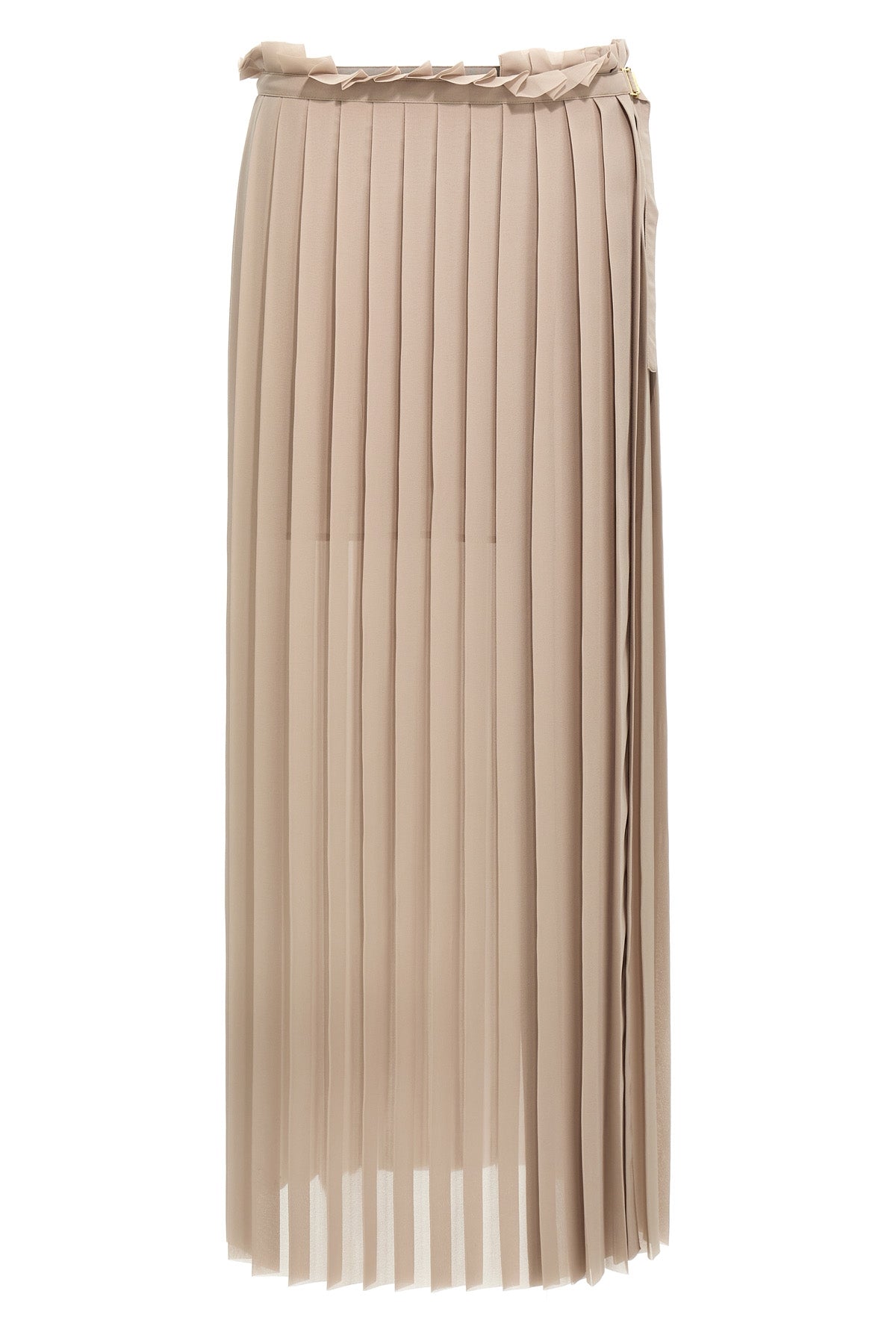 AMI PARIS 38 long pleated pleated polyester crêpe skirt