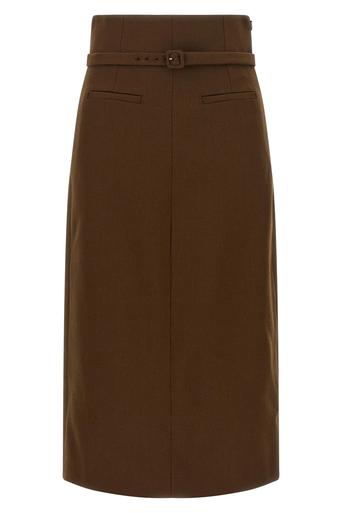 AMI PARIS 34 the ami paris midi skirt defines a structured pencil silhouette through the use