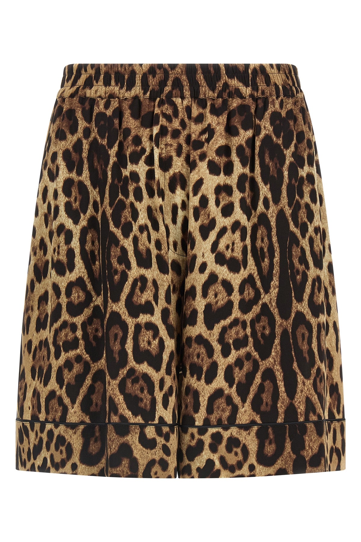 DOLCE amp; GABBANA 42 leopard print silk shorts