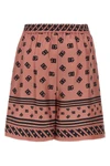 all over dg logo jacquard silk satin bermuda shorts