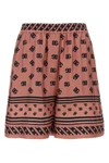 all over dg logo jacquard silk satin bermuda shorts