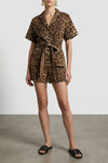 cotton poplin shorts in the iconic animal print