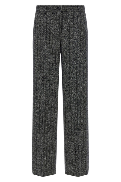 striped wool trousers