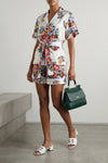 vanity silk twill bermuda shorts