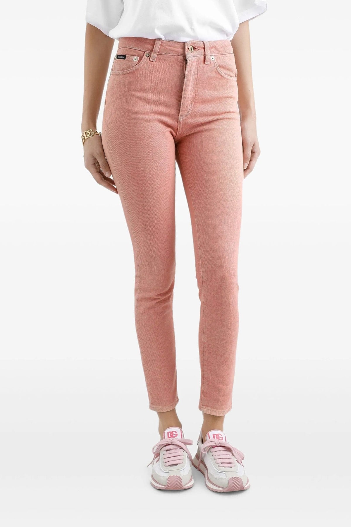 DOLCE amp; GABBANA 40 garment-dyed stretch cotton denim jeans