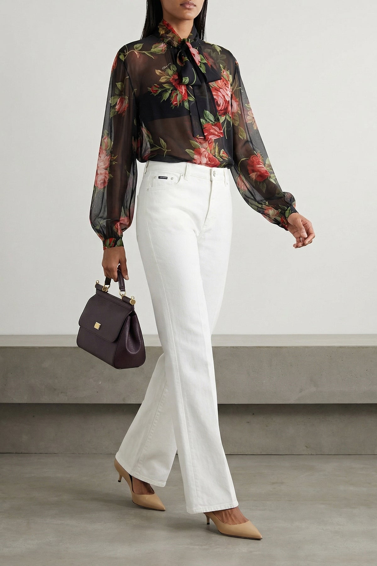 DOLCE amp; GABBANA 40 garment-dyed cotton denim jeans