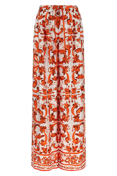 silk twill pants