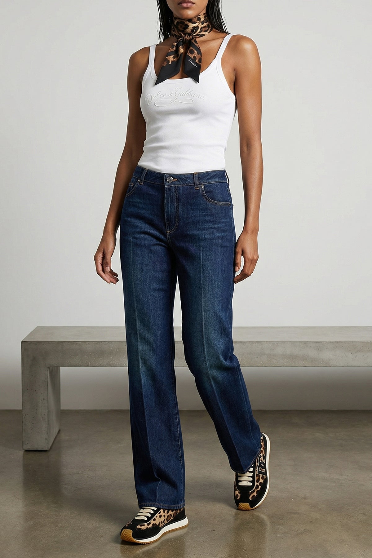 DOLCE amp; GABBANA 40 stone-washed cotton denim jeans