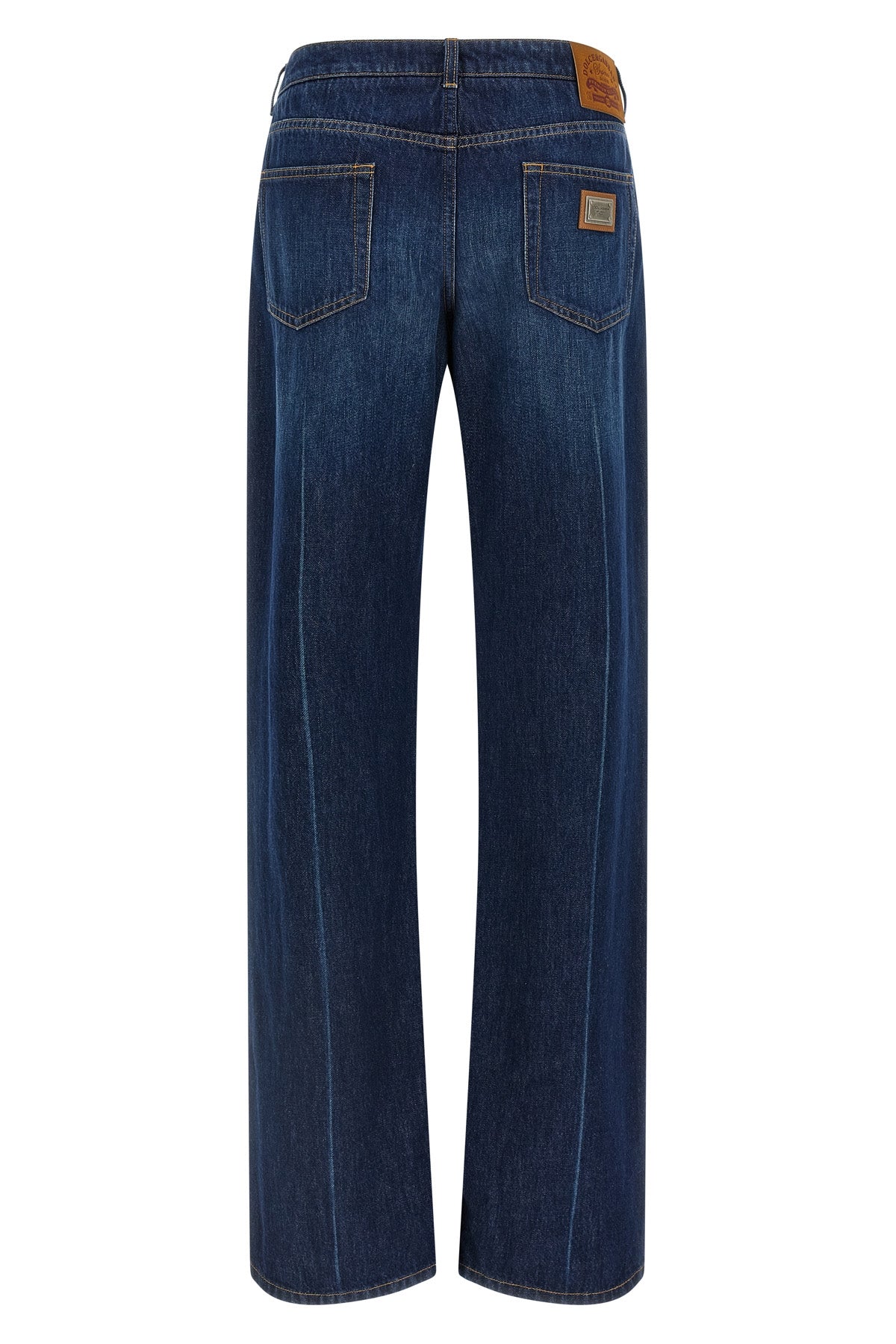 stone-washed cotton denim jeans