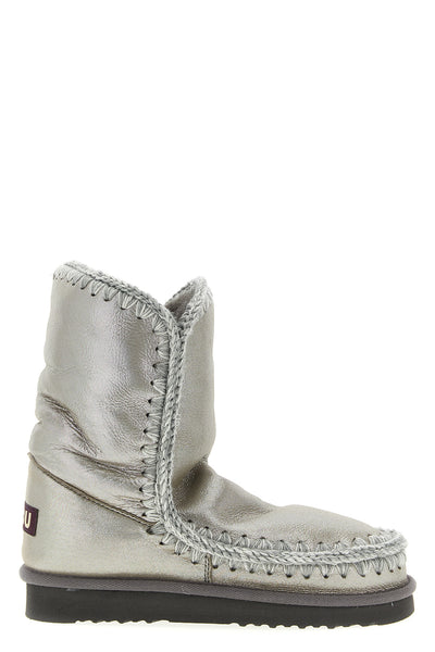 eskimo 24 ankle boots in laminated effect fabric