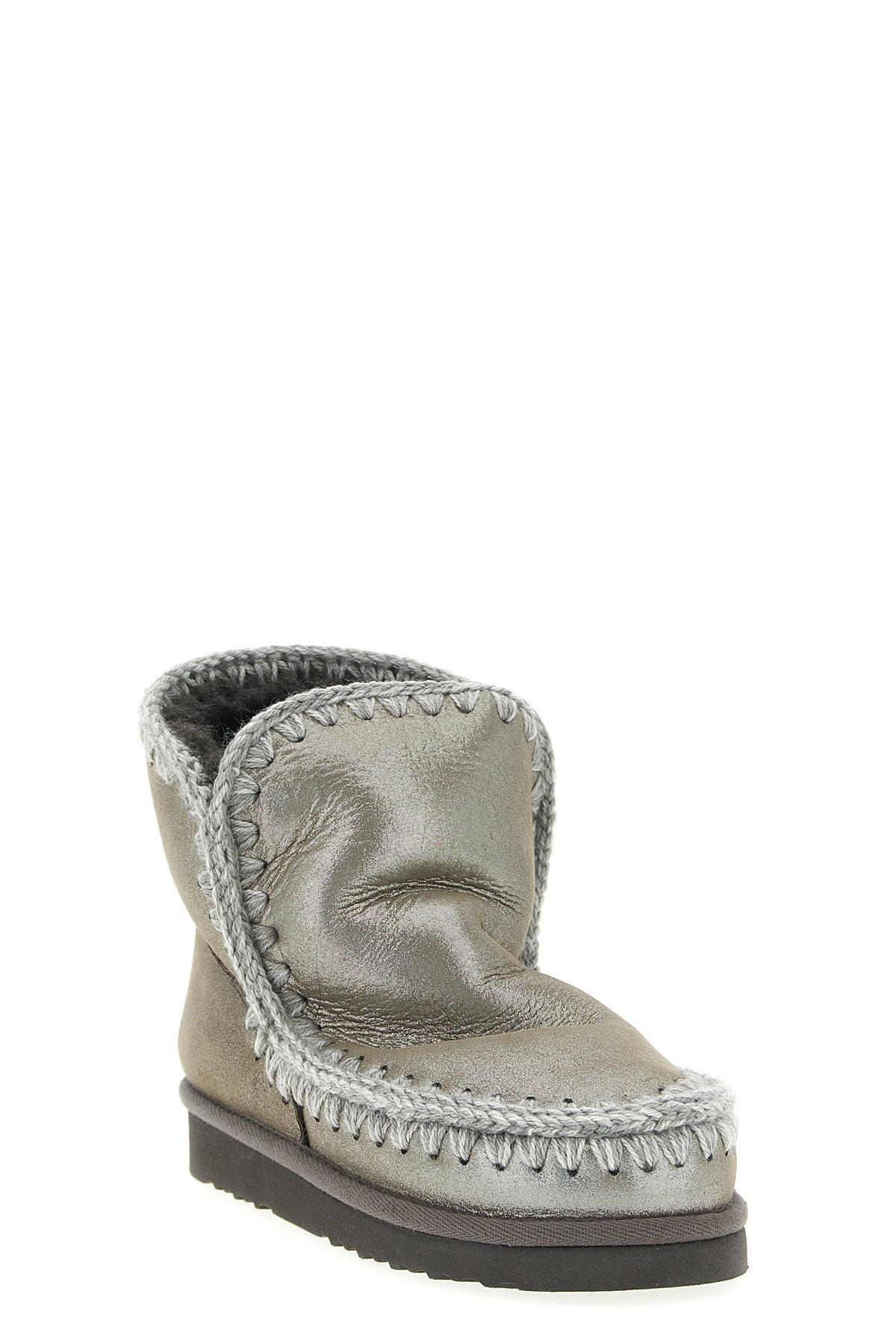 MOU 36 eskimo 18 ankle boots in laminated effect fabric