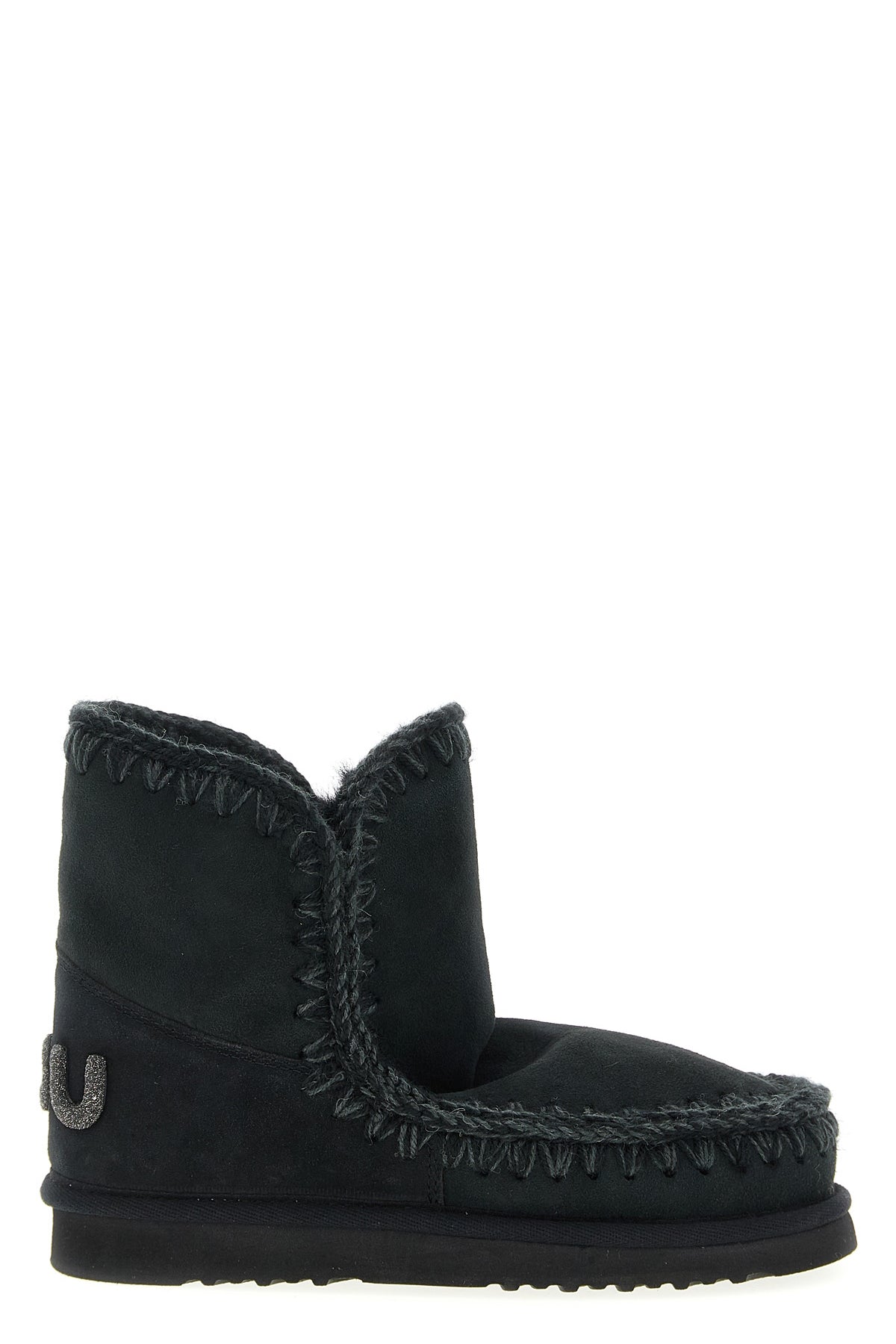 MOU 36 eskimo 18 glitter logo suede ankle boots