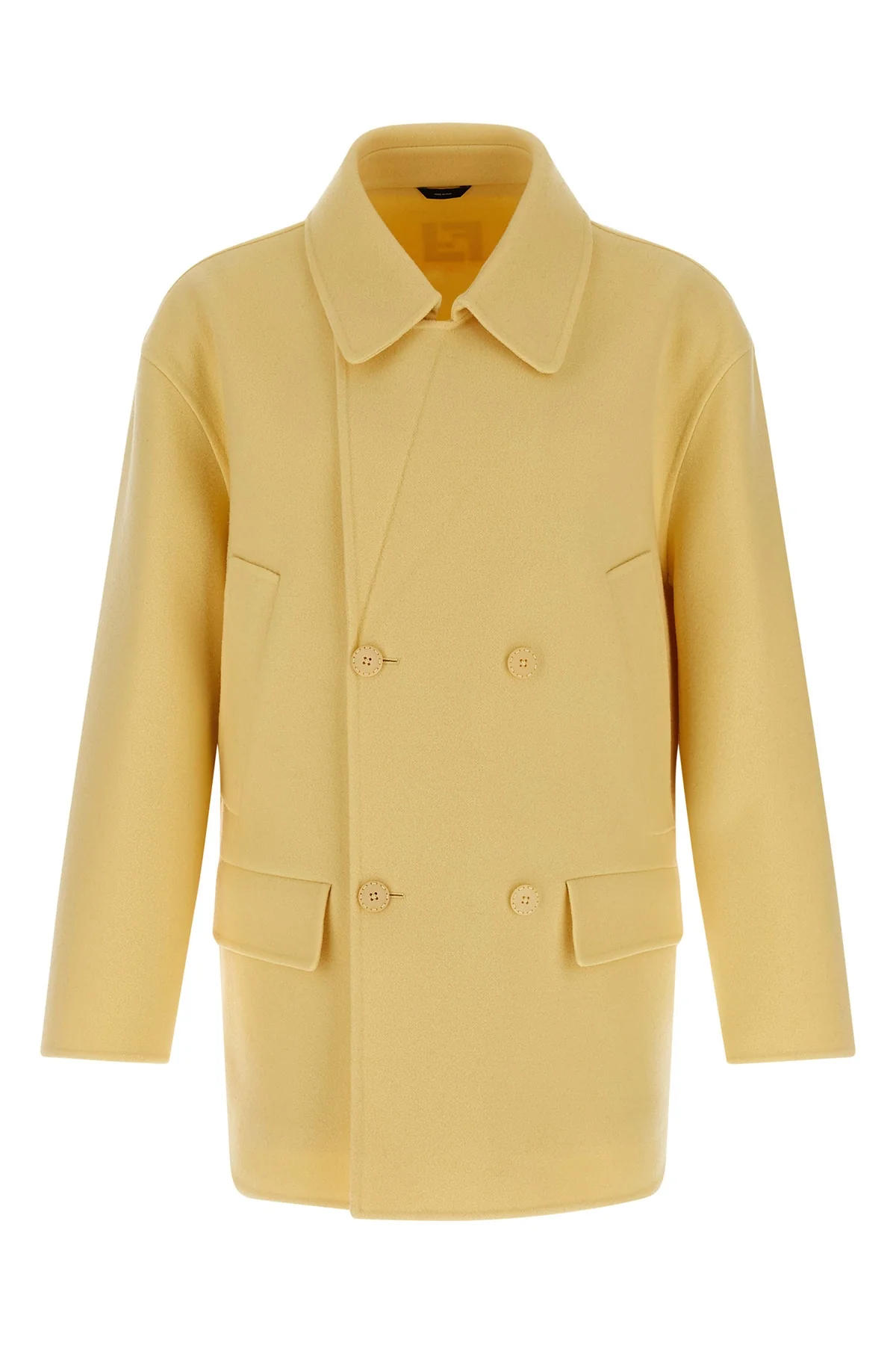FENDI M double breast caban felt coat