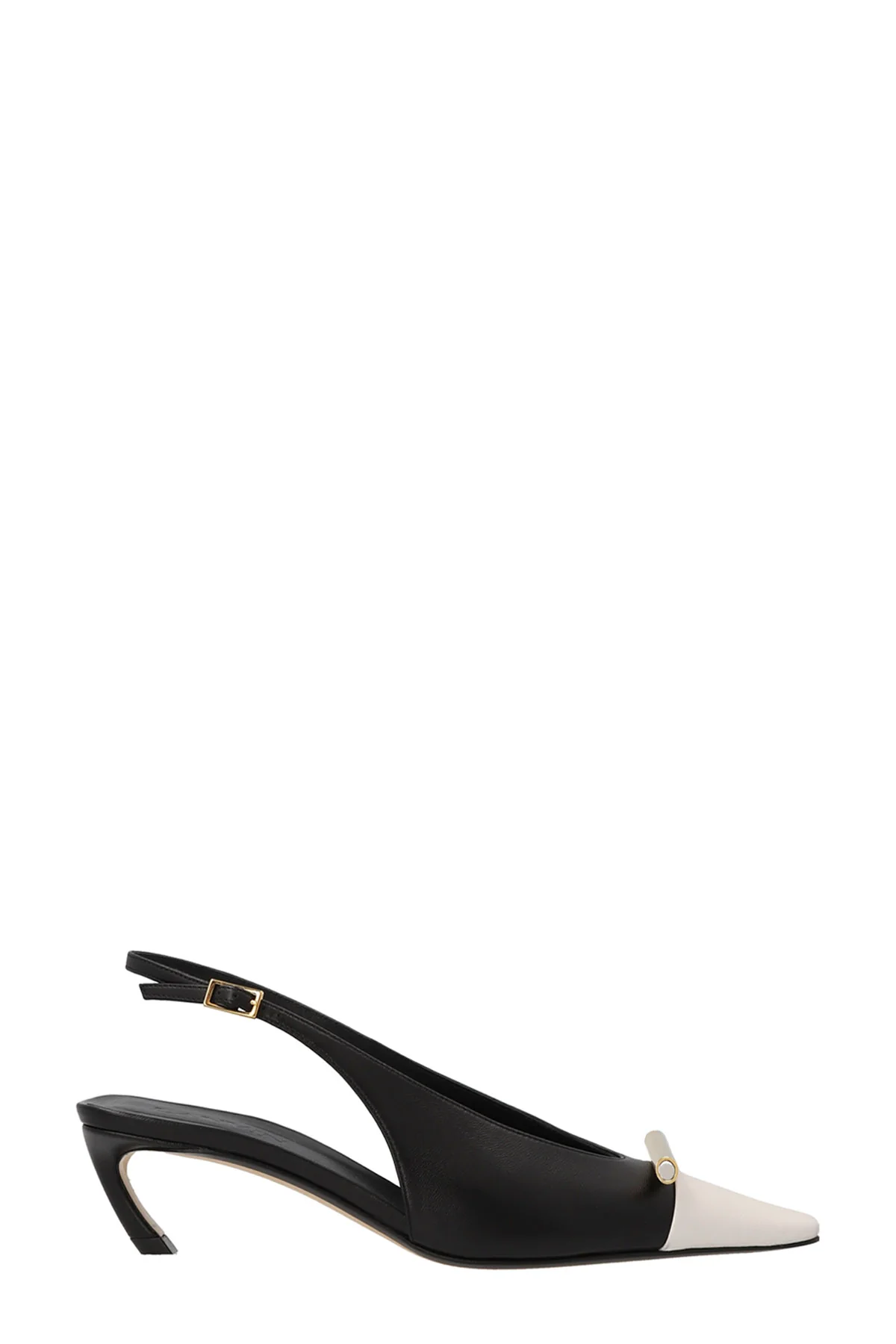 LANVIN 36 bico two-color leather slingbacks