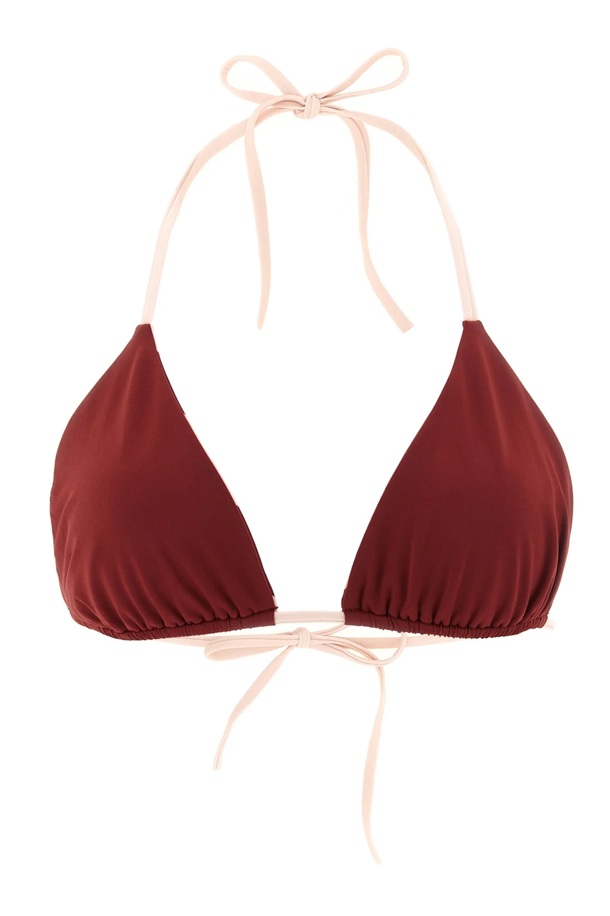 fendis triangle bikini top defines the codes of luxury beachwear through a high