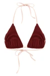 fendis triangle bikini top defines the codes of luxury beachwear through a high