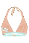 the fendi bikini top redefines beachwear aesthetics through a triangle silhouett