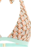 the fendi bikini top redefines beachwear aesthetics through a triangle silhouett