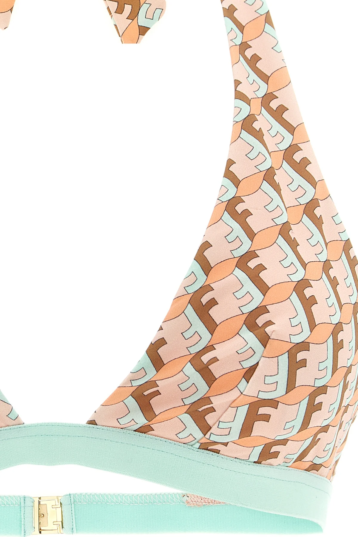 the fendi bikini top redefines beachwear aesthetics through a triangle silhouett