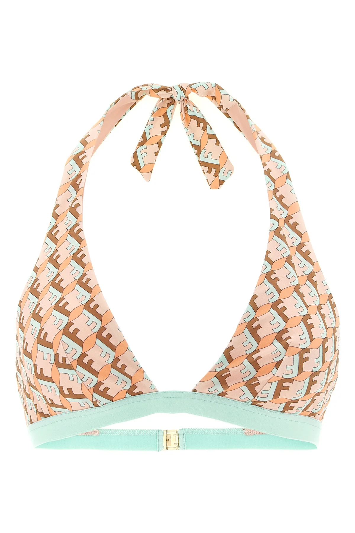 the fendi bikini top redefines beachwear aesthetics through a triangle silhouett