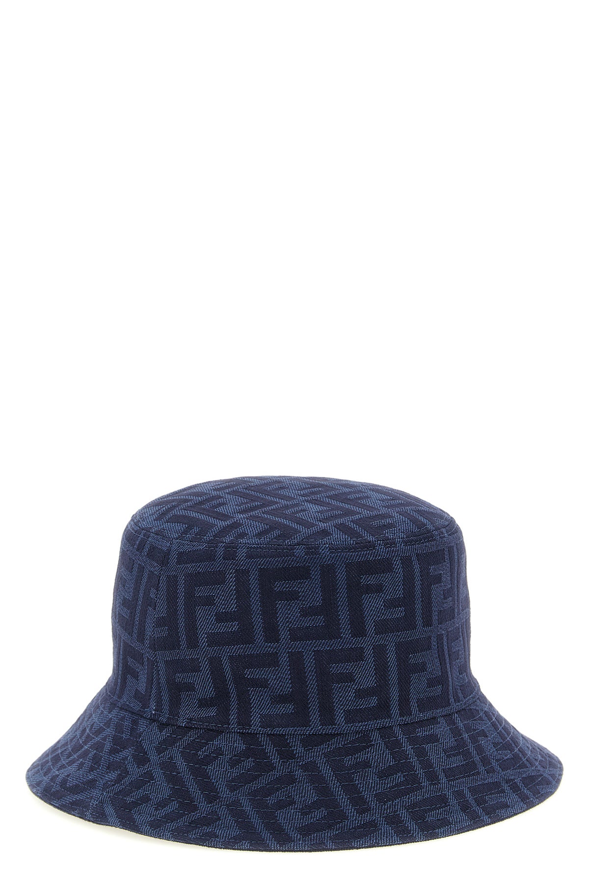 reversible bucket hat in cotton denim