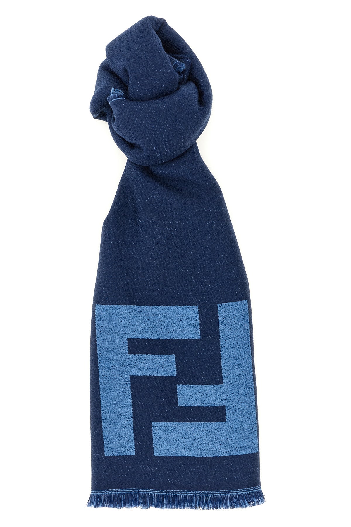 FENDI OS fine wool jacquard scarf