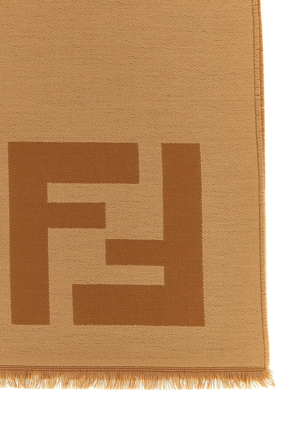 FENDI OS two-tone jacquard scarf of fine soft wool