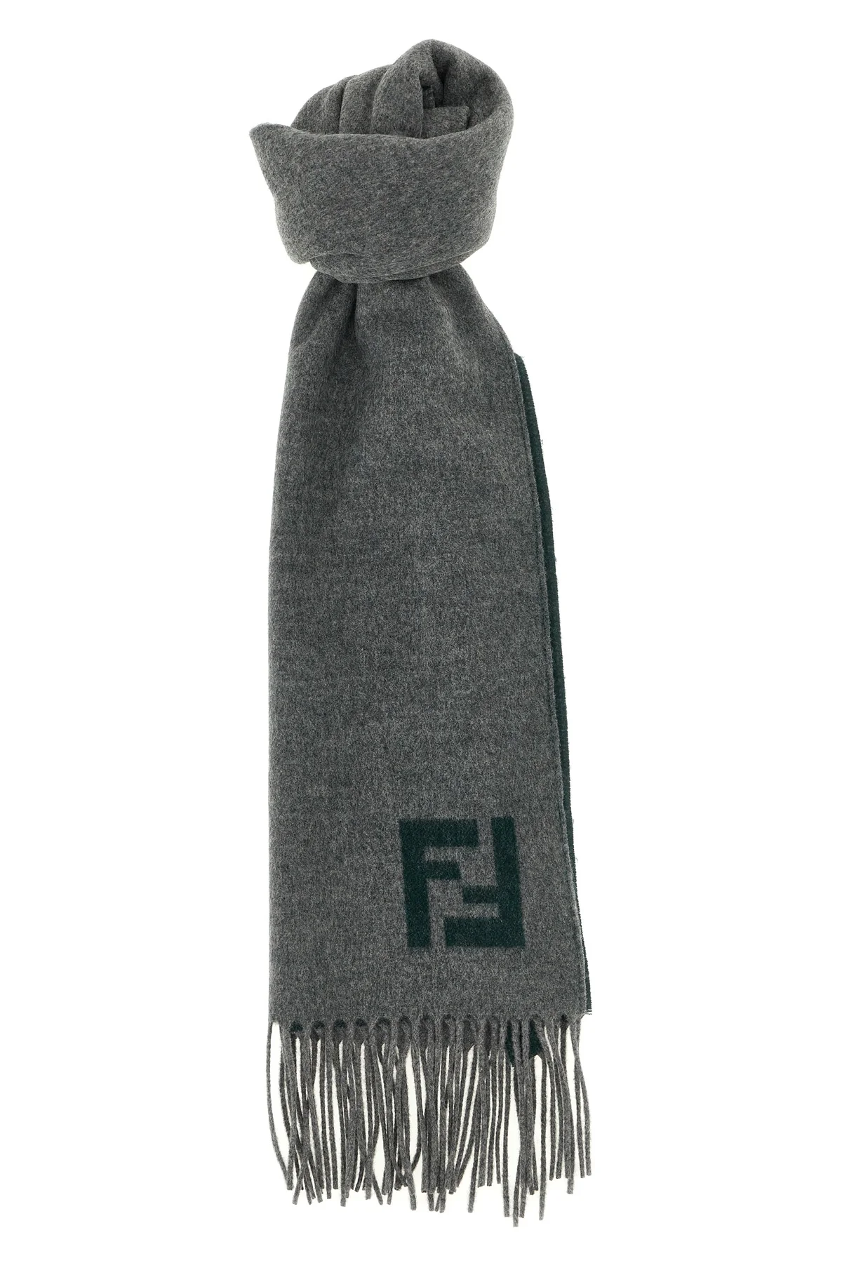 FENDI OS double-sided scarf in a fine wool and cashmere combination