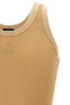 tank top in stretch ribbed fabric