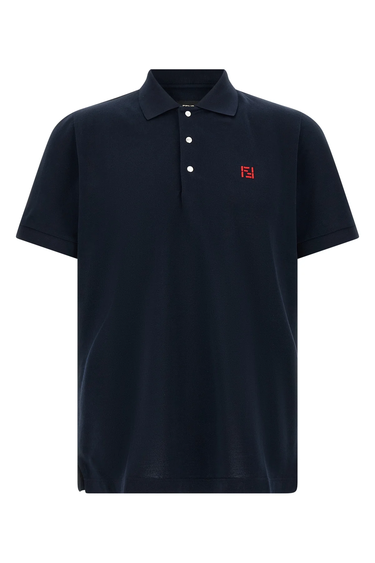 FENDI L piqué cotton polo shirt