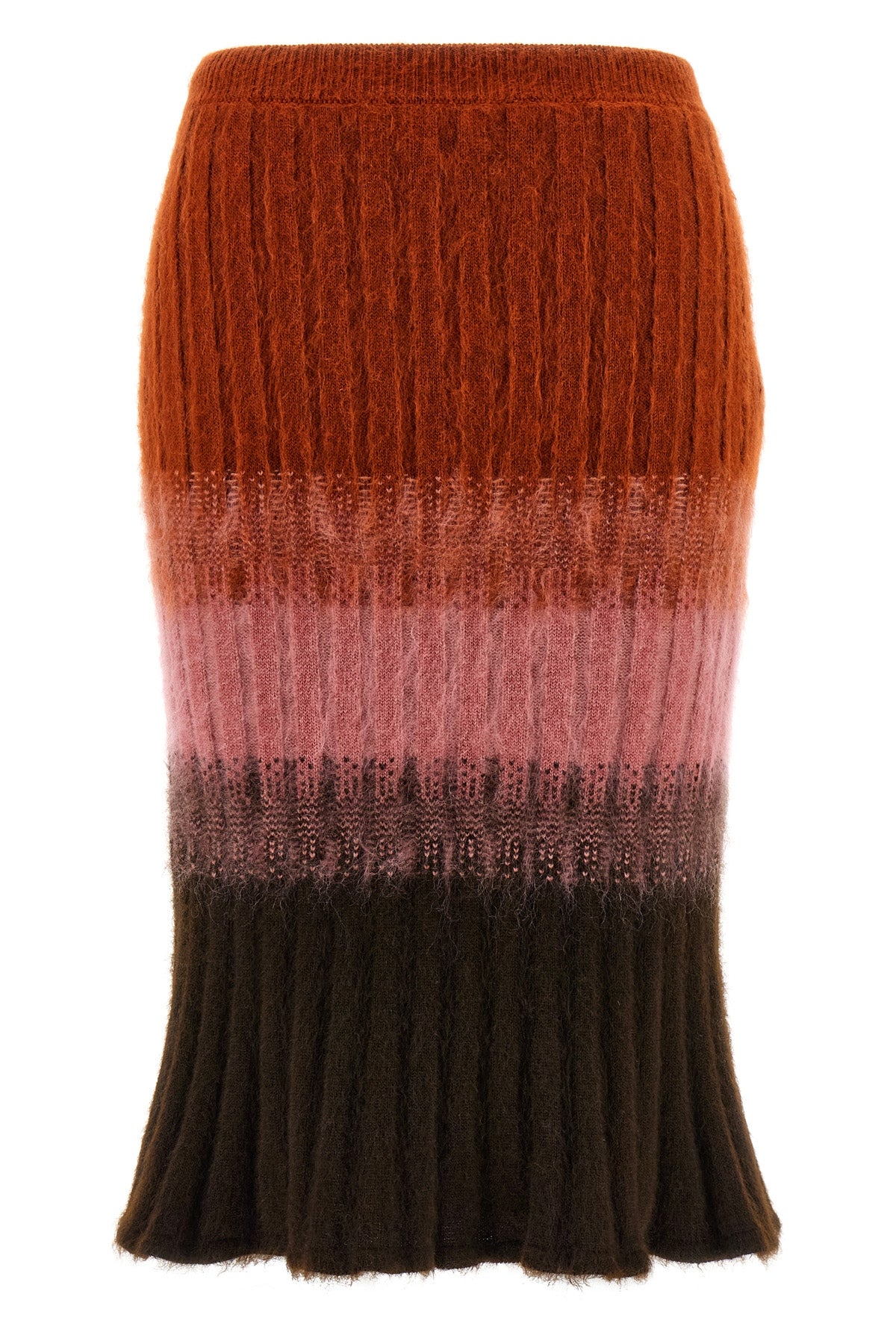 FENDI 38 midi skirt in wool and mohair
