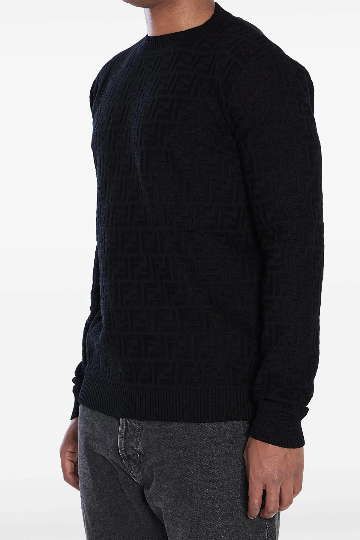 ff jacquard all-over cotton sweater