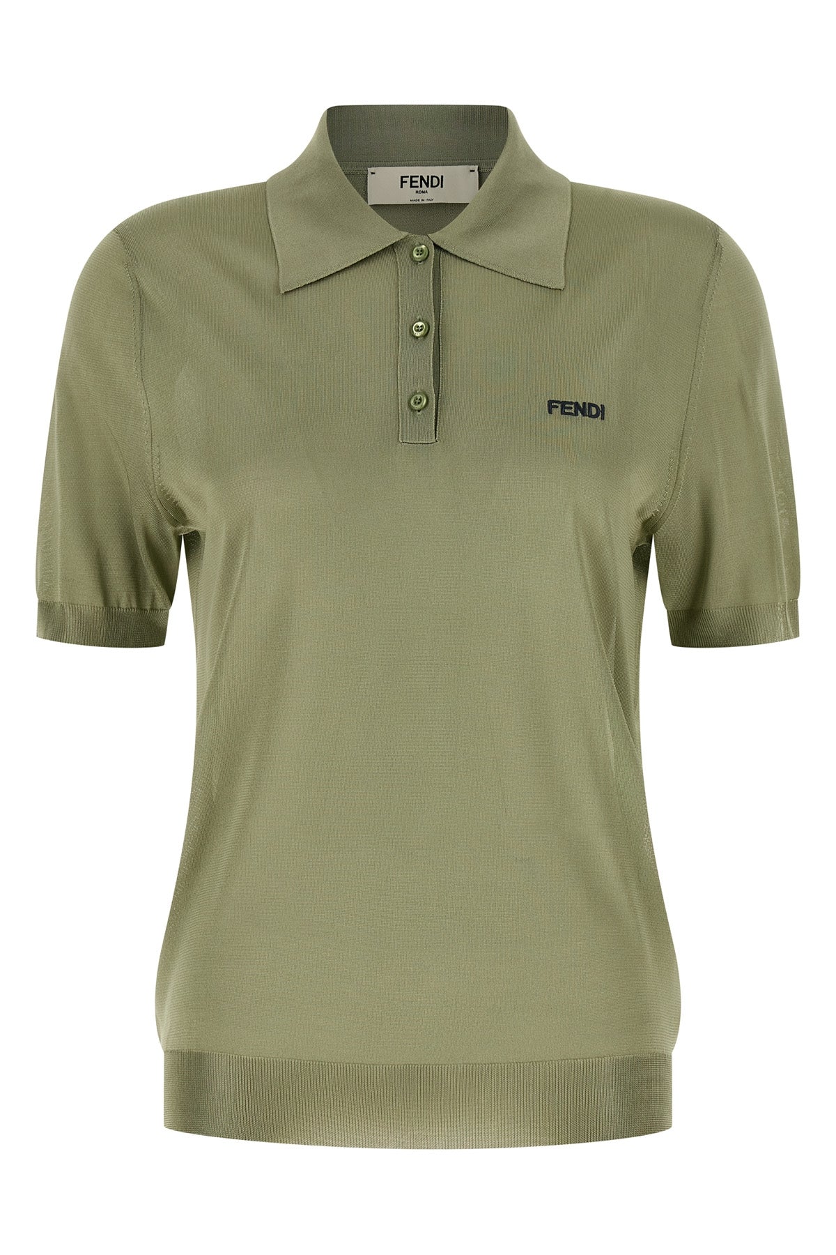 FENDI 40 polo shirt in shiny viscose extra fine yarn