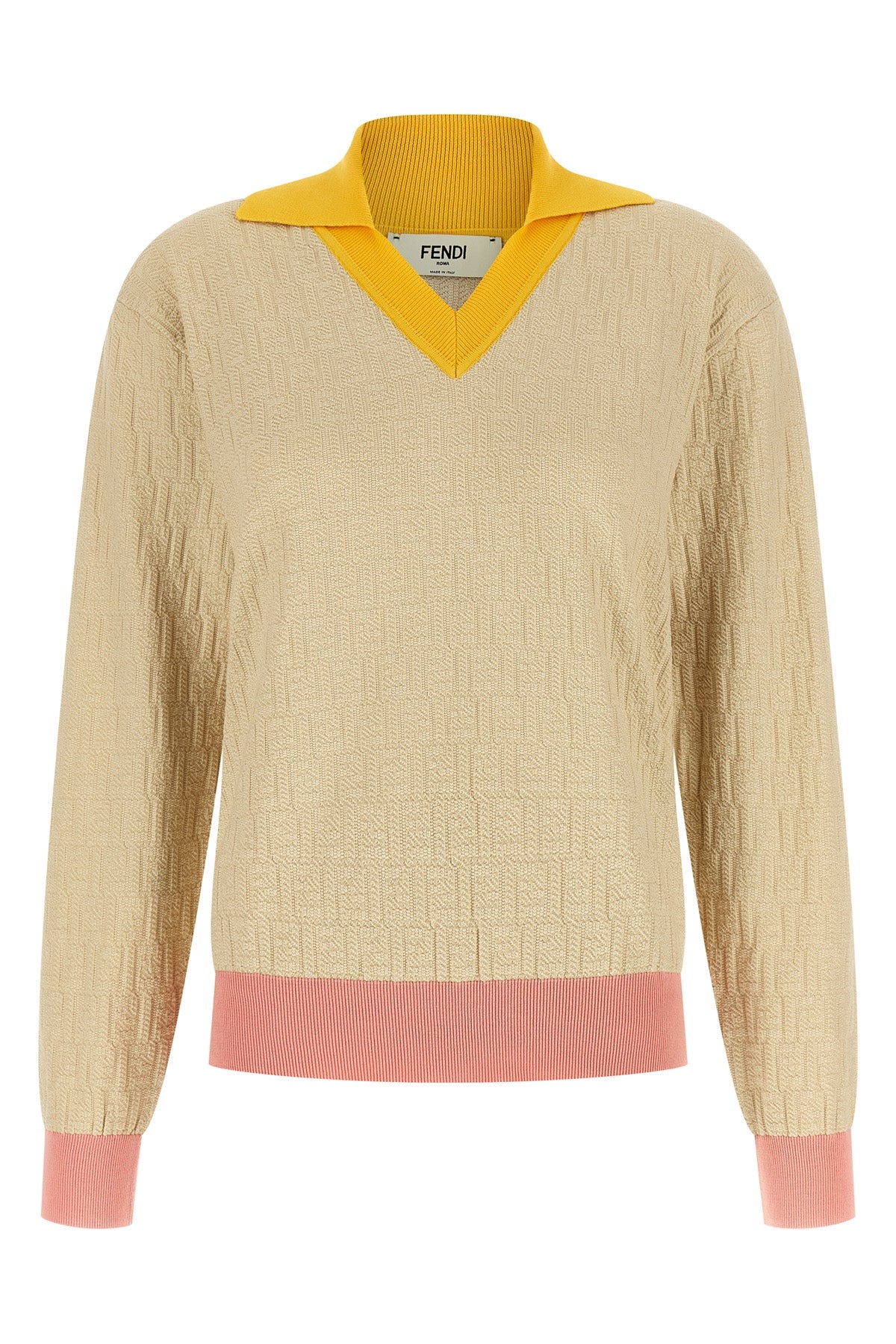 FENDI 38 cotton and silk yarn sweater