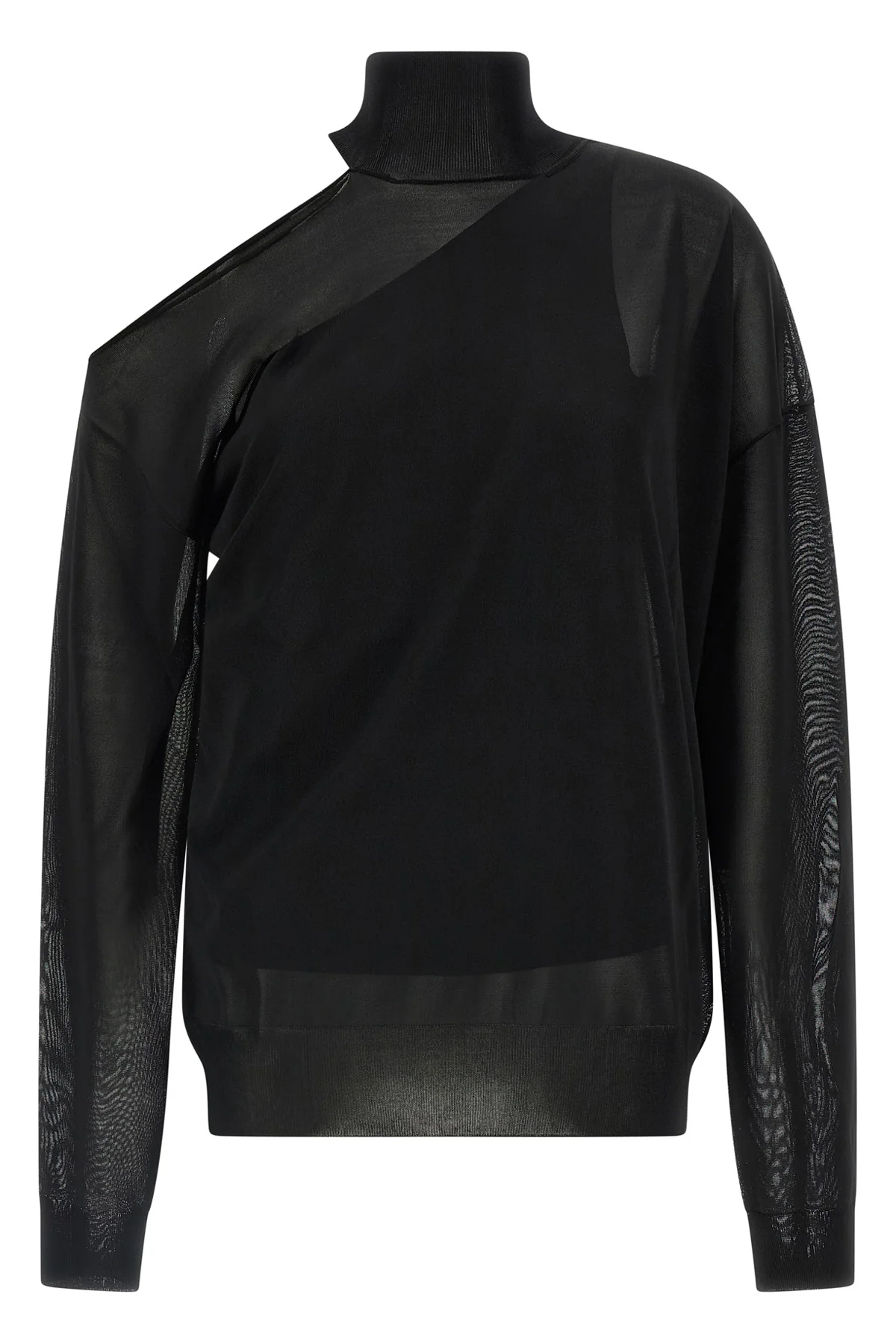 the fendi black jersey redefines the codes of knitwear through a sophisticated p