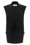 tuxedo-style viscose vest