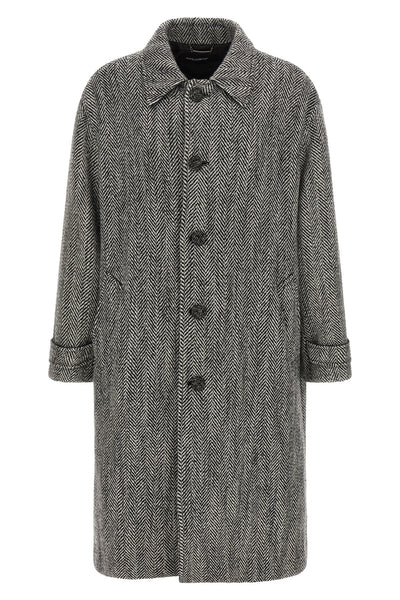 the dolce gabbana in chevron coat