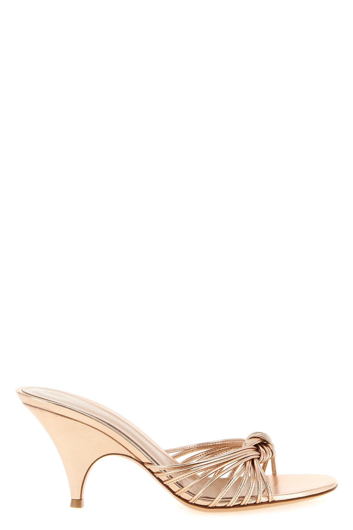 GIANVITO ROSSI 40 laminated nappa leather mules