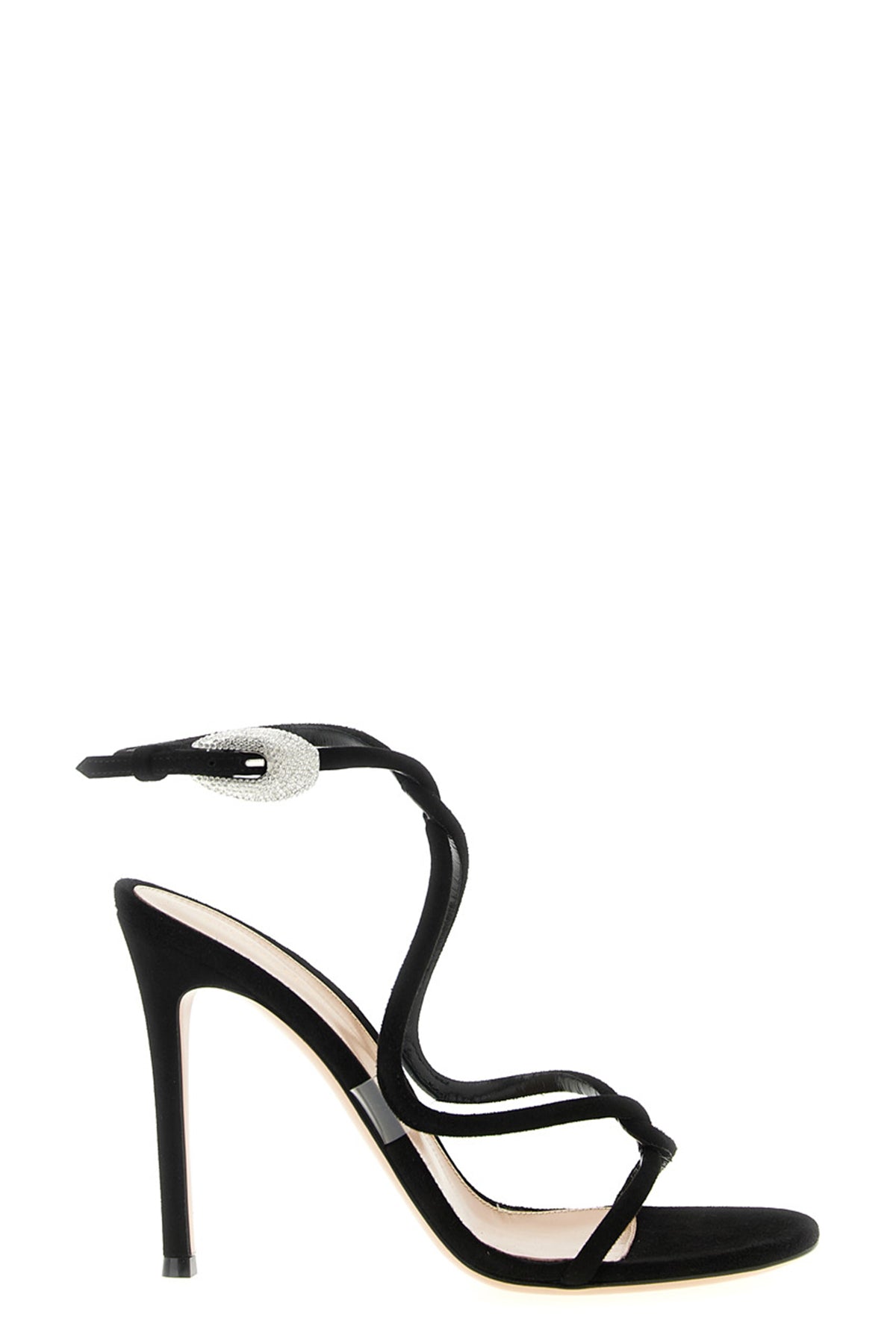 GIANVITO ROSSI 36 mamba crystal suede sandals