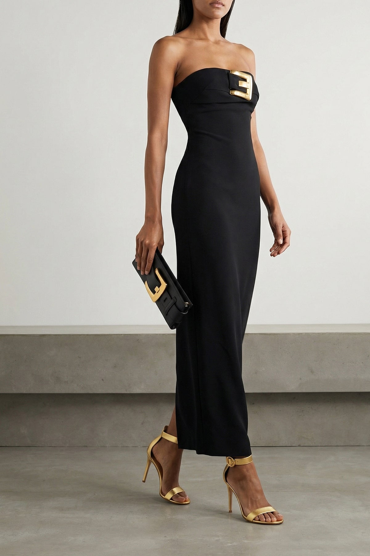 GIANVITO ROSSI 36 portofino metallic nappa leather sandals