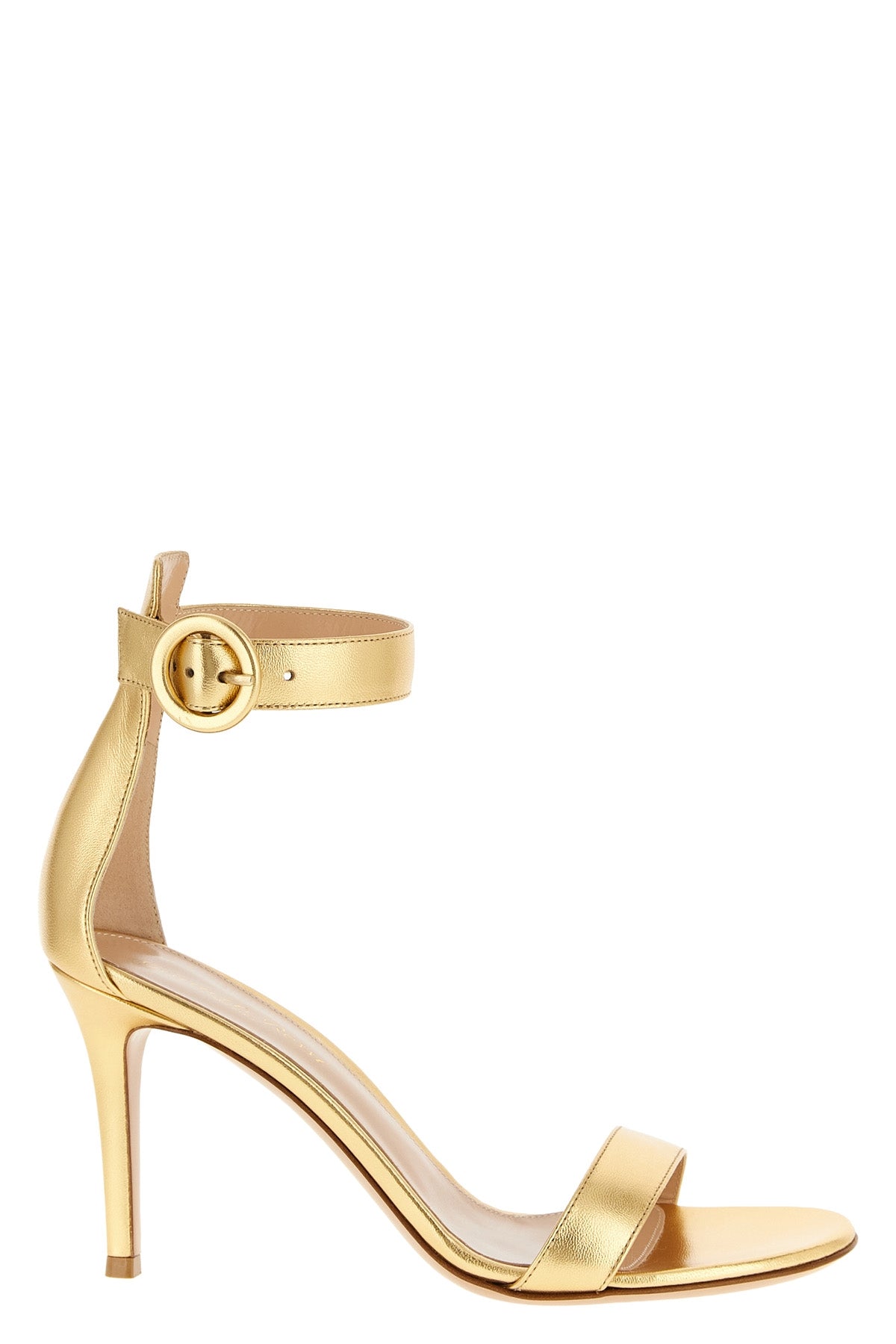 GIANVITO ROSSI 36 portofino metallic nappa leather sandals