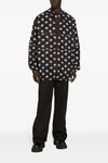 all-over logo print nylon hooded jacket