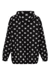 all-over logo print nylon hooded jacket