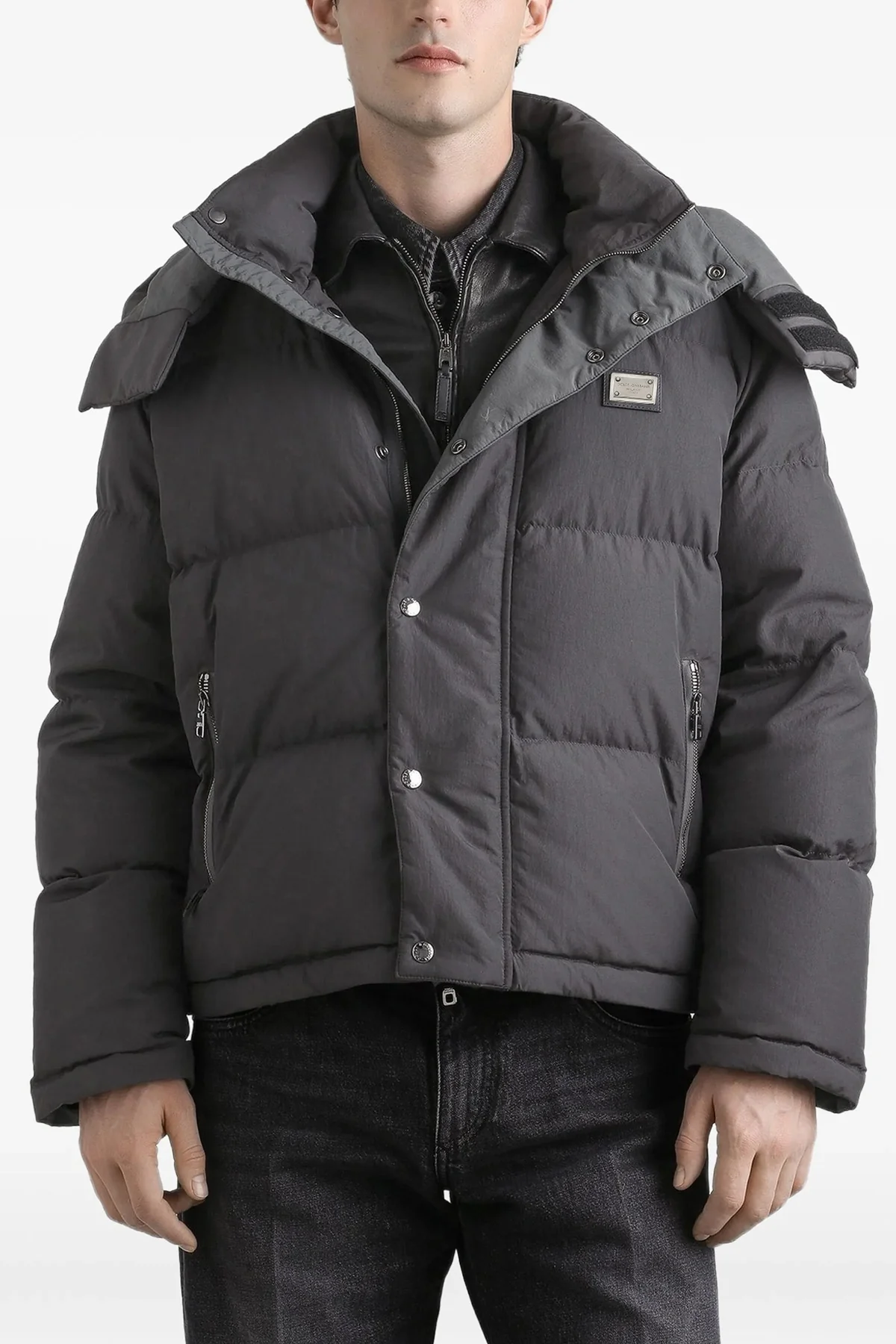DOLCE amp; GABBANA 48 quilted and padded synthetic fabric down jacket